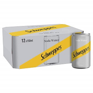 Schweppes Soda Water (12 x 150ml cans)