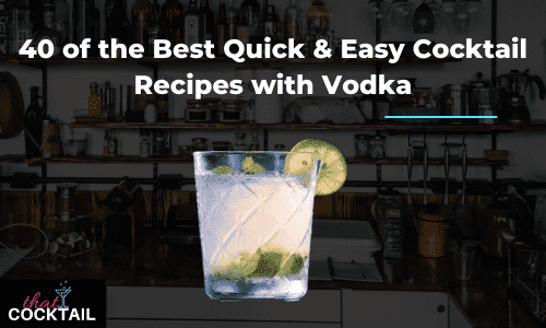 Quick & Easy Cocktail Recipes with Vodka. 40 hassle-free vodka cocktails