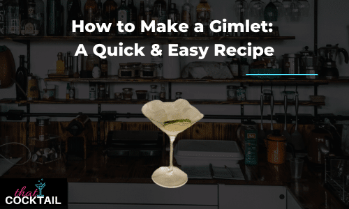 How to Make a Gimlet: A Quick & Easy Cocktail Recipe