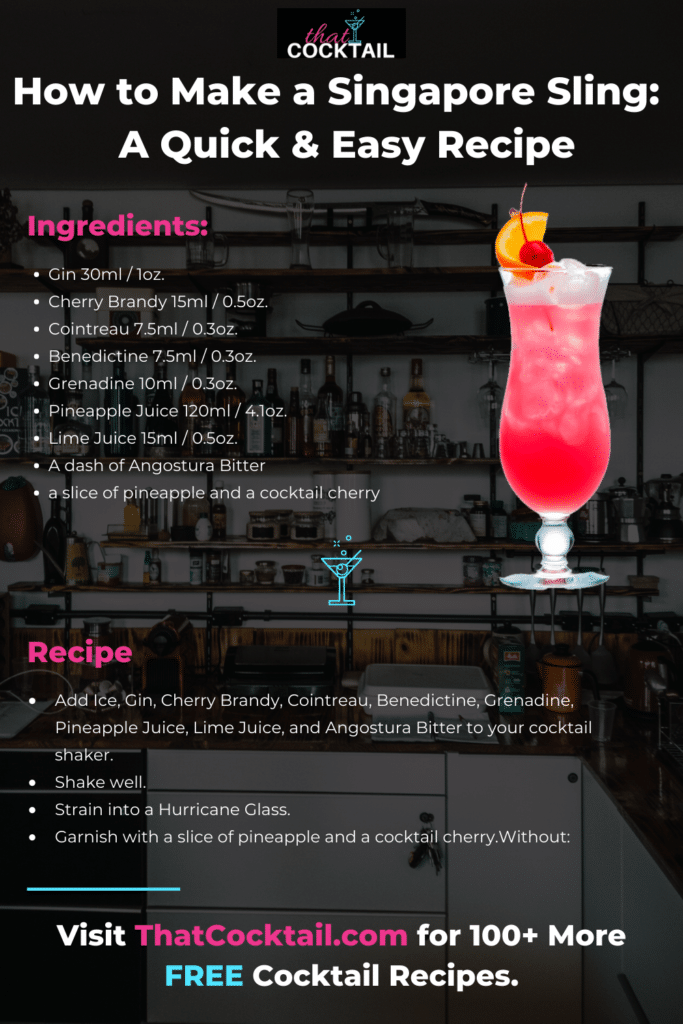 Haiku Derde account How to Make a Singapore Sling: A Quick & Easy Cocktail Recipe - That  Cocktail
