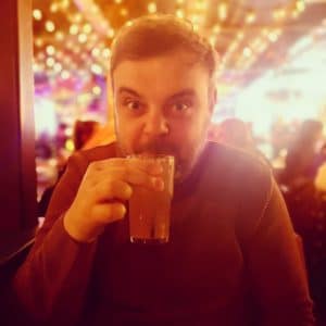 Kris Barton, founder of ThatCocktail, enjoying a cocktail