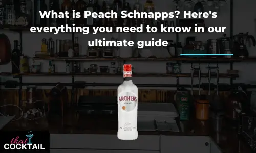 Bottle of peach schnapps